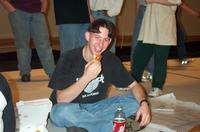 Fred really likes his pizza.