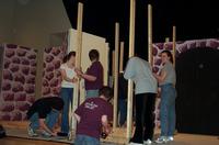 Preparing the platforms for the balcony.