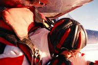 Exiting the plane