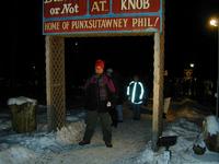 Our webmaster stands at the entrance to this odd shrine