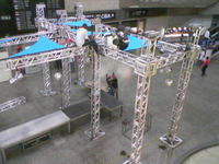Watching guys hang an i-beam in Sao Paulo airport, Brazil