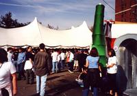 Crowd outside tent for Fugazi