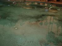 ash in a swimming poolb